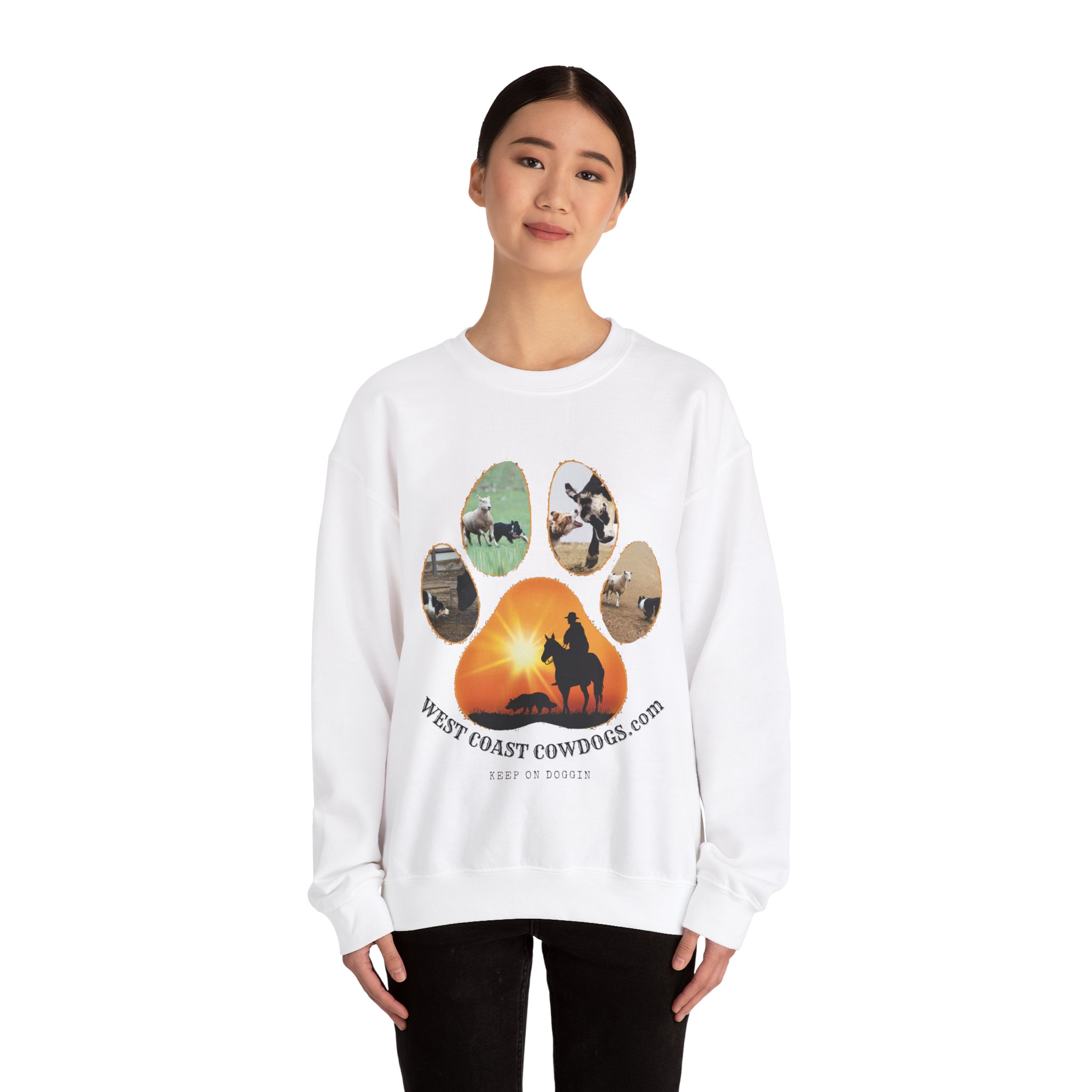 Working Paw- Unisex Heavy Blendâ„¢ Crewneck Sweatshirt - Image 4