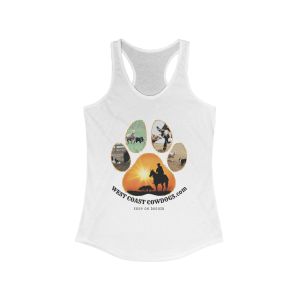 Wild West Cowgirl Racerback Tank, Summer Shirt, Western Apparel, Country Style Top, Gift for Horse Lovers