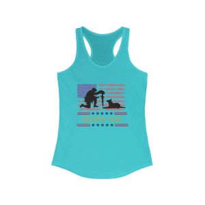 Patriotic Thank You Tank Top, Memorial Day Gift, Veterans Day Apparel, Women's Racerback Tank, Army Tribute Shirt, Independence Day Tee